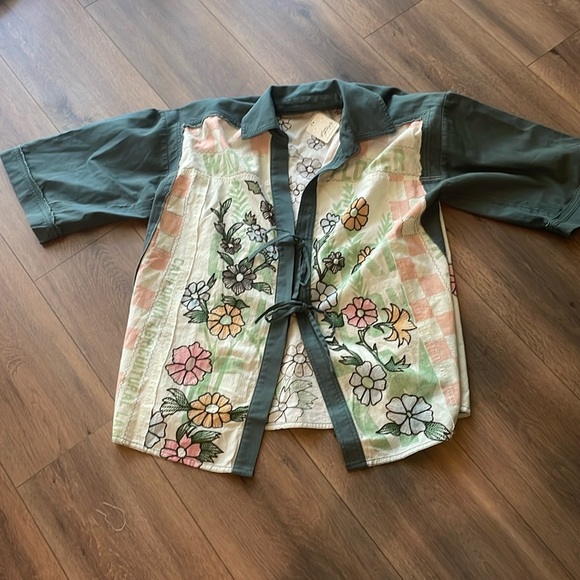 Free People Presses in Flowers Kimono Top - Picture 4 of 9